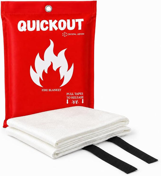 Crystal Lemon Fire Blanket for Home and Kitchen, Fiberglass, 1 Pack | 39 x 39 Inches, Home and Kitchen, Kitchen Fire Blanket, Apartment Safety, Fire Safety Supplies, Single Location Coverage