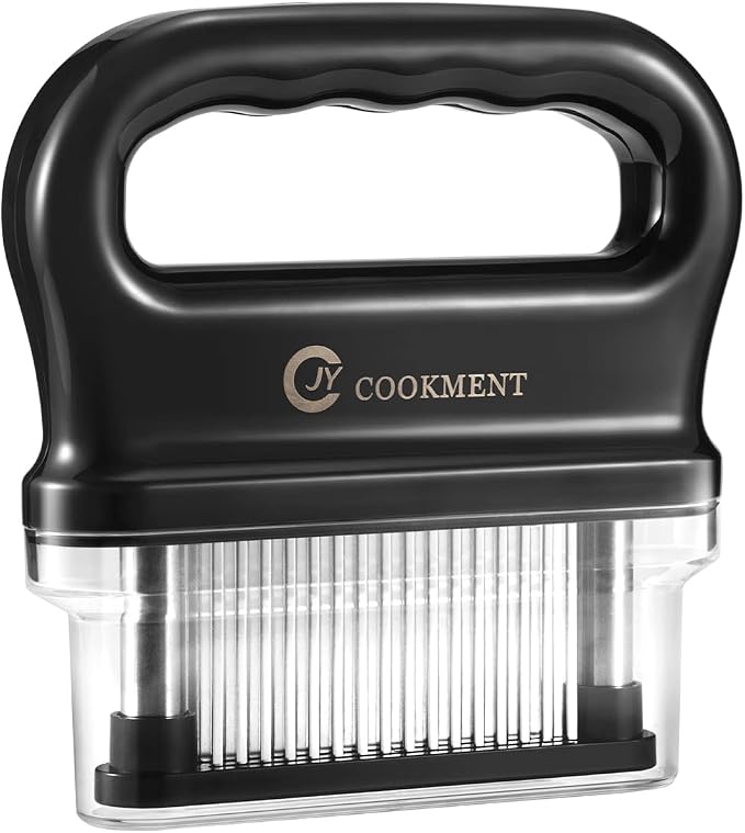 Meat Tenderizer with 48 Stainless Steel Ultra Sharp Needle Blades, Kitchen Cooking Tool Best for Tenderizing, BBQ, Marinade
