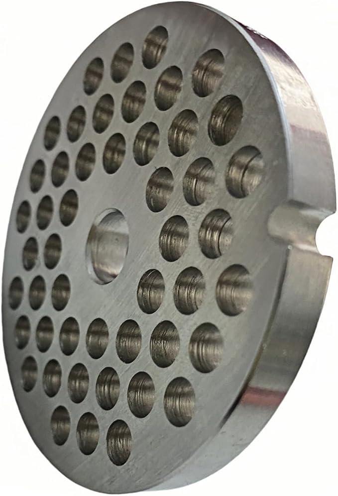 For Hobart, LEM, Cabelas, Weston and FGA Food Chopper, MTN Meat Grinders of #12 Stainless Steel Meat Grinder Plate Discs Blades，Cutting Disks Heavy Duty. (6/25 Hole Plate)