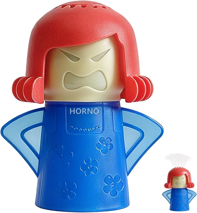 HORNO Angry Mama Microwave Oven Steam Cleaner (Blue) | Angry Mama Microwave Oven Steam Cleaner and Disinfects With Vinegar and Water for Kitchens，Cut Cleaning Time by Half