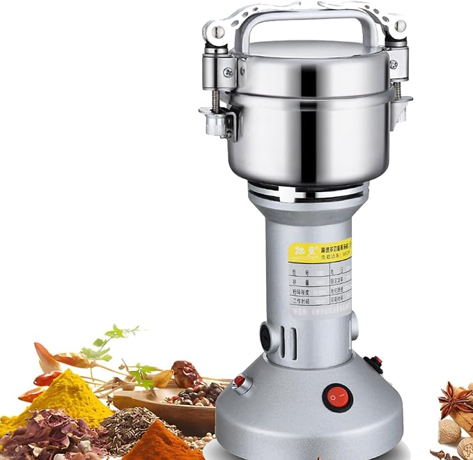 Grain Grinder 150g High-speed Spice Herb Electric Stainless Steel Grain Mill 850W for Corn,Flour,Wheat,Pepper and Coffee Bean