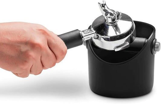 Dreamfarm Grindenstèin Sturdy, Compact, Modern Space-Saving Espresso Coffee Grind Knock Box - Black