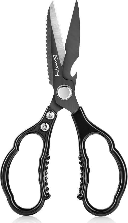 Kitchen Scissors All Purpose, Kitchen Shears Titanium Heavy Duty for Food, Meat, Herb & Poultry, Japanese Steel Blades, Professional Multi-Purpose Cooking Scissors