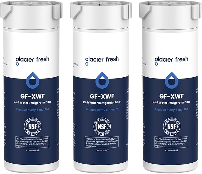 GLACIER FRESH XWF Replacement for GE XWF Refrigerator Water Filter 3 Pack