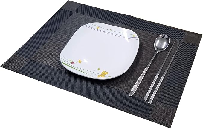 GARASANI Korean Traditional Cutlery Stainless Steel Spoons and Chopsticks Set (Silver Petal)