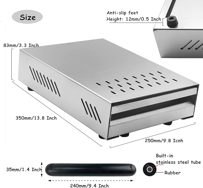 DIBTSA Espresso Knock Box Drawer, 2.5L Capacity Stainless Steel Detachable Coffee Ground Knock Container,For Home,Office,Restaurant and Coffee Shop (Silver)