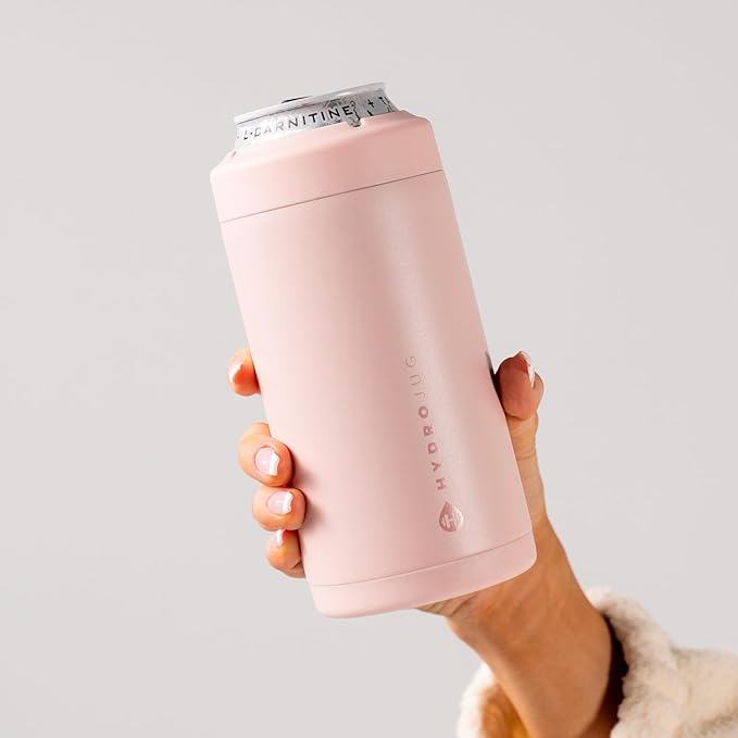 HydroJug Tall Can Cooler 16 oz, Stainless Steel Can Holder, Dusty Rose