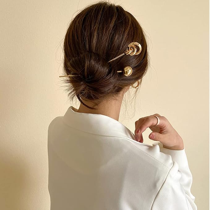 8 Pcs Metal Hair Sticks Vintage Hair Chopsticks Updo Chignon Pins Classical Hair Fork Chinese Hair Jewelry Accessories for Long Hair Women