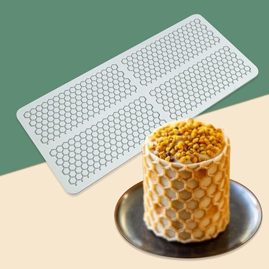 Hollow Leaf Silicone Mold Chocolate Candy 3D Hollow Leaf Candy Mold Food Cooking Meals Decorations Fondant Mold Polymer Clay Molds (Honeycomb M_10.4x4.56x0.12inch)