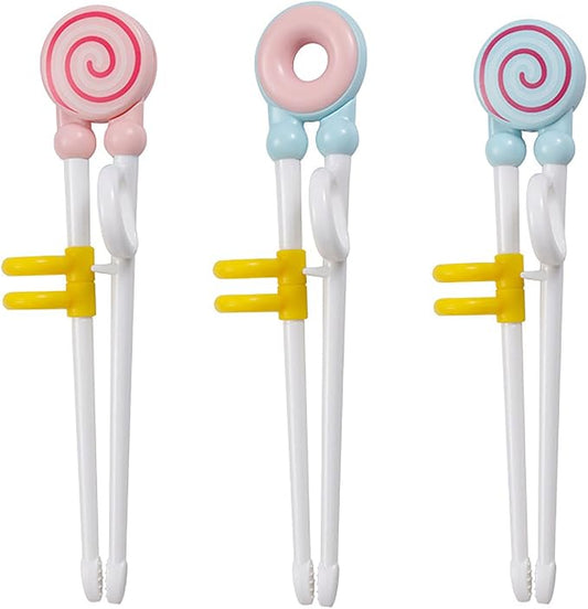 3Pairs kid chopsticks, learning chopsticks helper Practice Chopsticks for kids, training chopsticks with animals for beginners Toddler (colourful 3pairs)