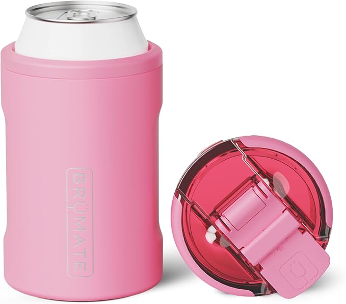BrüMate Hopsulator Duo 2-in-1 Can Cooler Insulated for Cans + 100% Leak Proof Tumbler with Lid | Can Insulated for Hard Seltzer, Beer, Soda and Energy Drinks