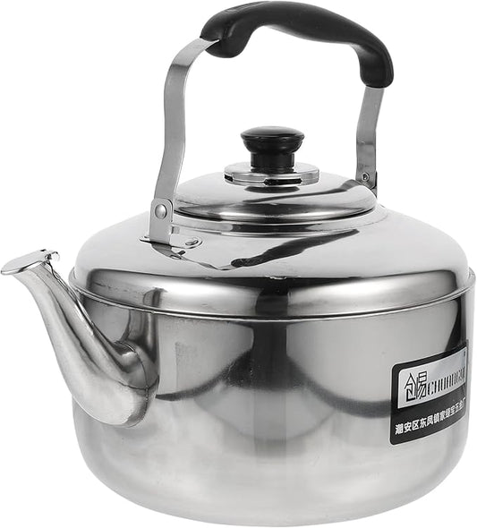 Cabilock 4L Stainless Steel Whistling Tea Kettle Stovetop Large Rapid Boil Kettle with Ergonomic Handle for Home Kitchen