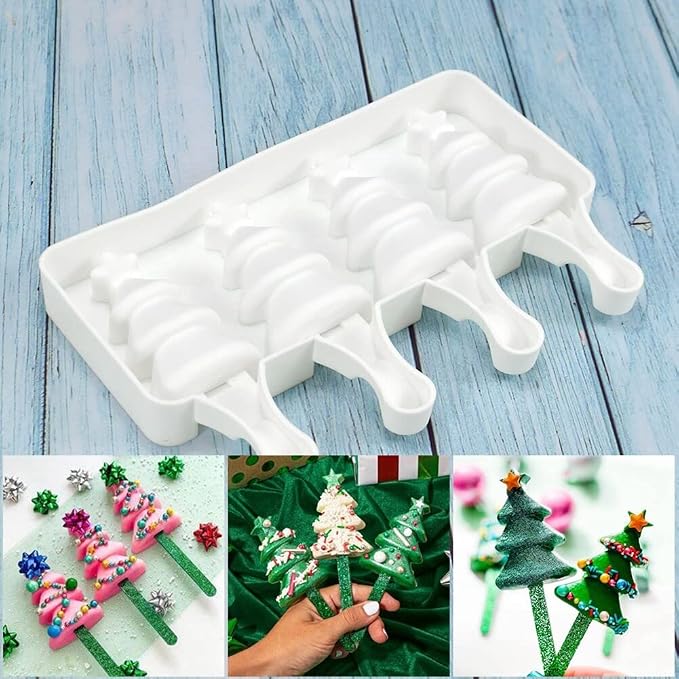 Ice Cream Popsicle Silicone Mold Silicone Mold Soft and Smooth Mould for DIY Homemade Ice-Lolly Ice Cream Ice Candy Cake Pop Maker Mold Non-Stick & Easy Release, Type 24