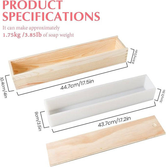 Large Rectangular Soap Mold Silicone Liner for 5 lb Wood Mold DIY Handmade Rectangle Loaf Mould