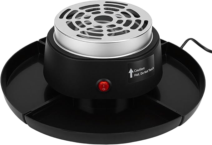 Asixxsix 2 in 1 Electric Smores Maker and Fondue Pot, Tabletop Indoor Smores Kit with 4 Roasting Forks & Detachable Trays, Flameless Marshmallow Roaster for Family Gatherings & Movie (US Plug 110V)