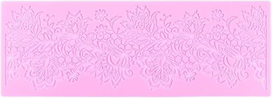 Flower Embossing Candy Silicone Mold Lace Pattern Sugar Craft Cake Decoration, Lace Mat Wedding Cake Decoration Tool