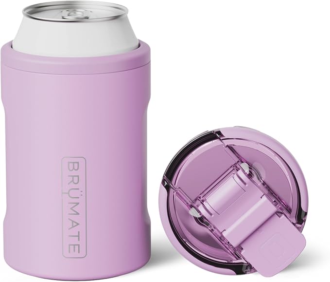 BrüMate Hopsulator Duo 2-in-1 Can Cooler Insulated for Cans + 100% Leak Proof Tumbler with Lid | Can Insulated for Hard Seltzer, Beer, Soda and Energy Drinks