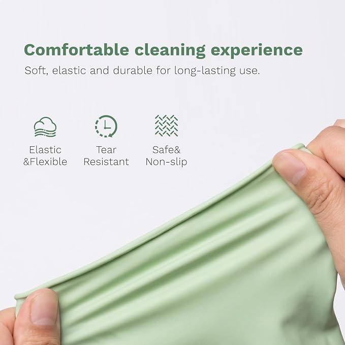 Natural Latex Cleaning Gloves, 3 Pairs | Reusable, Kitchen Gloves, Dishwashing, Household Cleaning