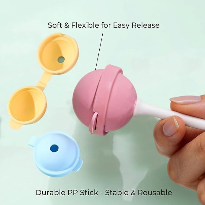 Reusable Large Lollipop-Shaped Ice Mold, DIY Creative Ice Pops for Summer, Mini Silicone Lollipop Hockey Mold, Silicone Popsicle Maker for Juice, Yogurt & Frozen Treats, Fun Dessert (4)