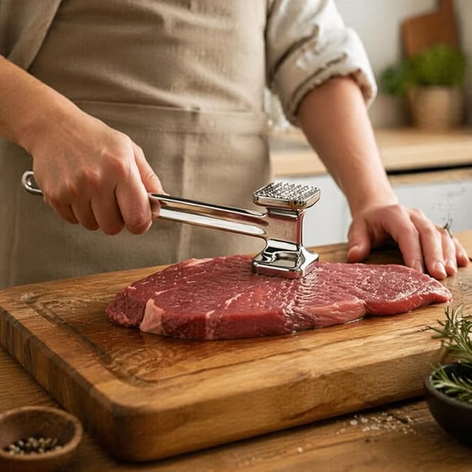 Meat Tenderizer Tool – Dual-Sided Meat Tenderizer Hammer Mallet & Heavy Duty Pounder For Tenderizing Steak, Beef and Fish
