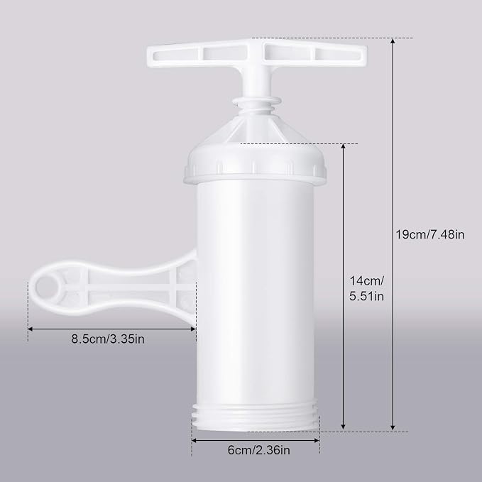 Mudder Sausage Stuffer Manual Maker Plastic Meat Filler Funnel Tubes Filling Tool for Hand Operated Food Grinder for Holiday Household Use