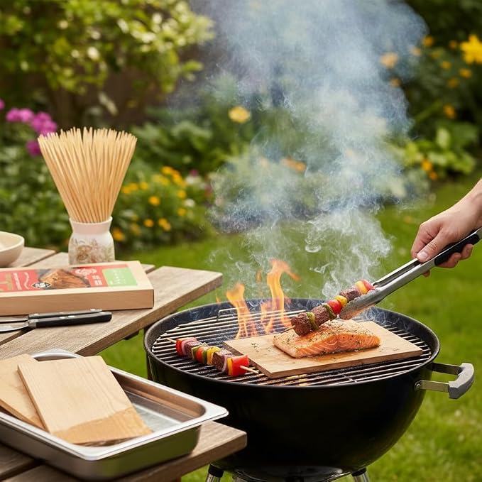 Wider 12 PK, Cedar Planks for Grilling Salmon, Better Smoking, Add Smoky Flavor to Salmon, Veggies, Restaurant Quantity