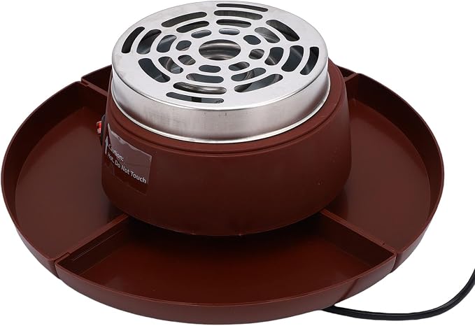 Rengue 2 in 1 Electric Smores Maker and Fondue Pot Indoor Tabletop Roaster with 4 Roasting Forks Detachable Trays for Family Gatherings (US Plug 110V)