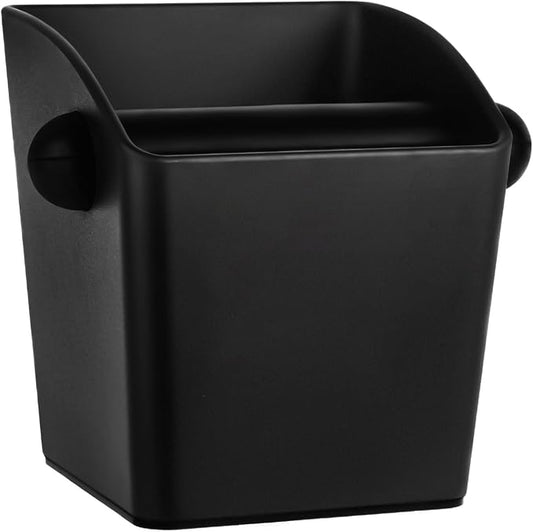 IAOSEN Knock Box Square High Sidewall Design Espresso Knock Box Shock-absorbent Knock Box Espresso with Removable Knock Bar and Non-Slip Base Espresso Accessories for Home/Office