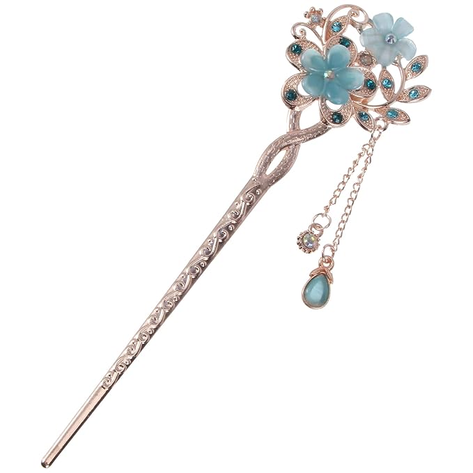 Japanese Chinese Hair Stick Metal Hair Clips for Wedding Hair Styling Flower Hair Chopsticks Vintage Hanfu Pins Hair Chopsticks Bun Updo Holders for Women Girls