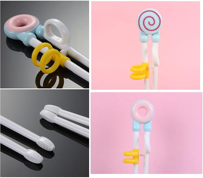3Pairs kid chopsticks, learning chopsticks helper Practice Chopsticks for kids, training chopsticks with animals for beginners Toddler (colourful 3pairs)