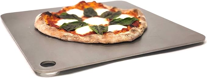 ThermiChef 14" by 20" Pizza Steel (3/8" Deluxe Thickness) - Multipurpose Cooking Steel for Ovens & Grills - Made in the USA