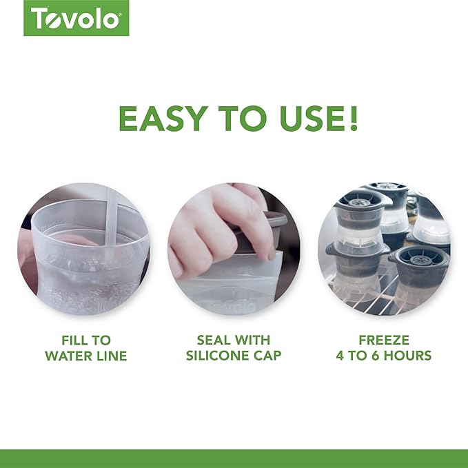 Tovolo Christmas Ornament Ice Molds, Odor and BPA Free - Dishwasher Safe, Set of 2, Tree & Snowflake