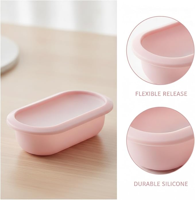 Fits Standard Freezer Drawers: Single Cavity Silicone Ice Pop Mold for Homemade Popsicles, Flexible Yellow or Pink Tray, 7.09 x 3.15 x 1.18 Inches
