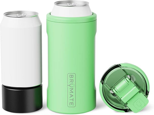 BrüMate Hopsulator Trio 3-in-1 Insulated Can Cooler for 12oz / 16oz Cans + 100% Leak Proof Tumbler with Lid | Insulated for Beer, Soda, and Energy Drinks