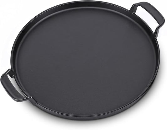 7421 Cast Iron Griddle - 12" Gourmet BBQ System Insert, Fits Most Cooking Grates for Weber Charcoal/Gas/Pellet Grills (22" Kettle/Performer, SMOKEFIRE EX4/EX6, Genesis, Spirit &More)