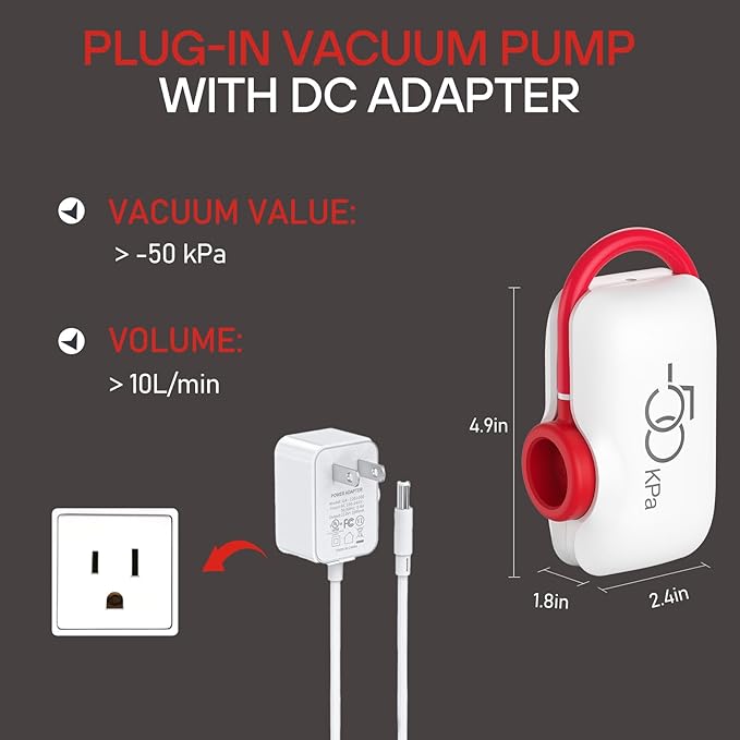Vacuum Storage Bags for Travel, 8 Pack Vacuum Seal Bags for Clothing Travel, Vacuum Sealer Bags with High Pressure Electric Pump, Portable Space Saver Bags for Luggage Traveling