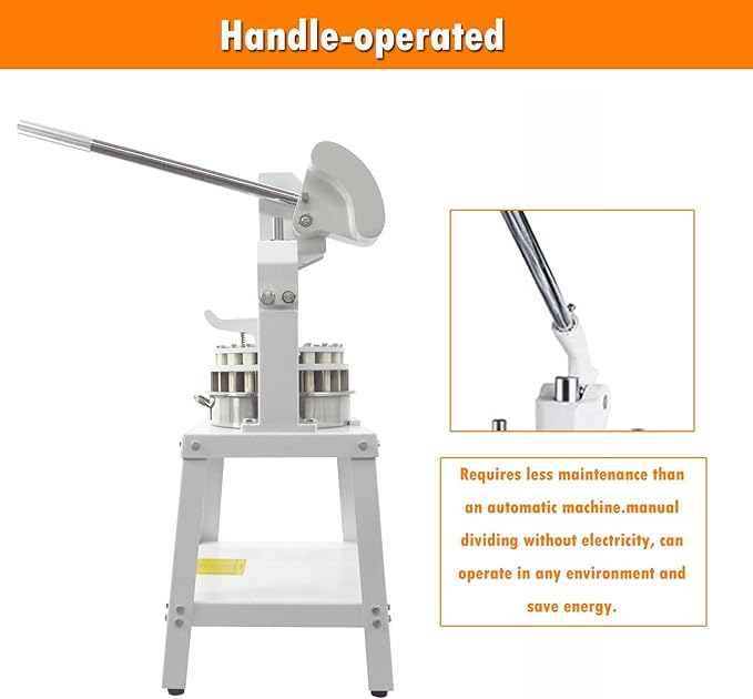 INTSUPERMAI Manual Dough Divider Rounder 36pcs Commercial Dough Cutter DIvider Cutting Machine Hydraulic Hand Press Dough Equal Divider Maker Lump Spacer Bakery for Bread