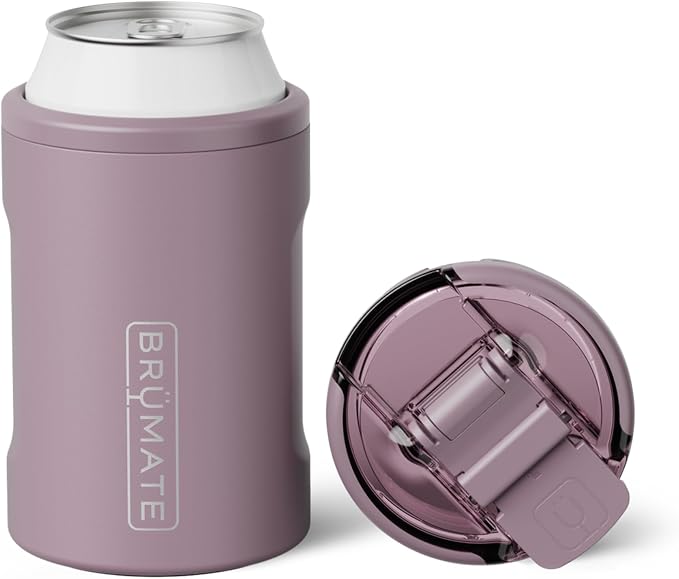 BrüMate Hopsulator Duo 2-in-1 Can Cooler Insulated for Cans + 100% Leak Proof Tumbler with Lid | Can Insulated for Hard Seltzer, Beer, Soda and Energy Drinks