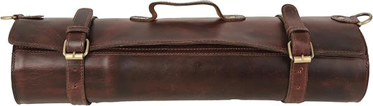 vintage crafts Genuine Buffalo Leather Knife Roll Set Chef's Knife Holder Cutlery Sheath Artist Case Organizer Storage bag Travel Friendly Gift for Men & Women Portable chef knife cases Organizer