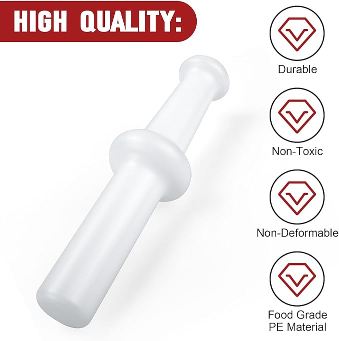 Meat Grinder Pusher Tool for Kitchenaid Lem Meat Sausage Food Grinders, Meat Grinder Plunger Pusher Length 9.8" Stuffing End OD 1.5"- Kitchen Food Grinder Attachment (1 Pcs)