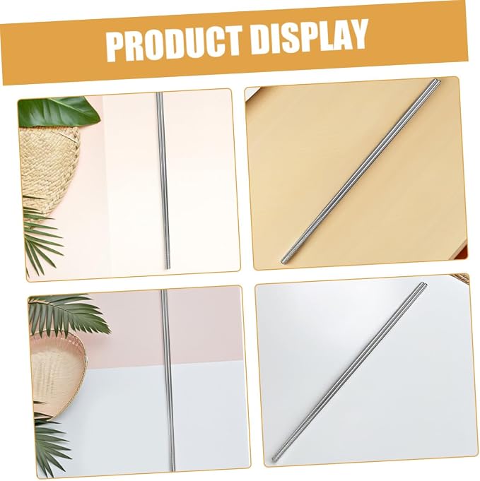 Extra Long Stainless Steel Cooking Chopsticks 17.7 Inch Thickened Anti-Slip Metal Sticks for Hot Pot Frying Noodles Kitchen Use 2 Pairs