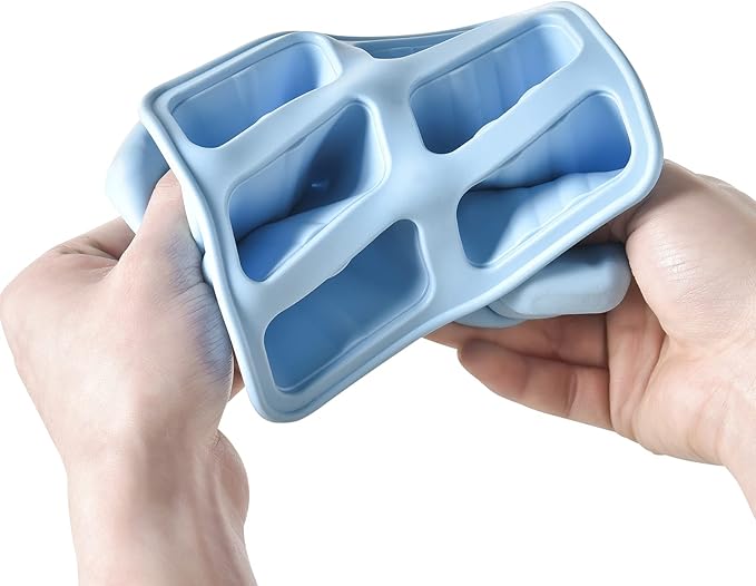 Popsicle Mould，Popsicle Maker Popsicle Molds 6 Pieces Silicone Ice Pop Molds BPA Free Popsicle Mold Reusable Easy Release Ice Pop Make (Blue)