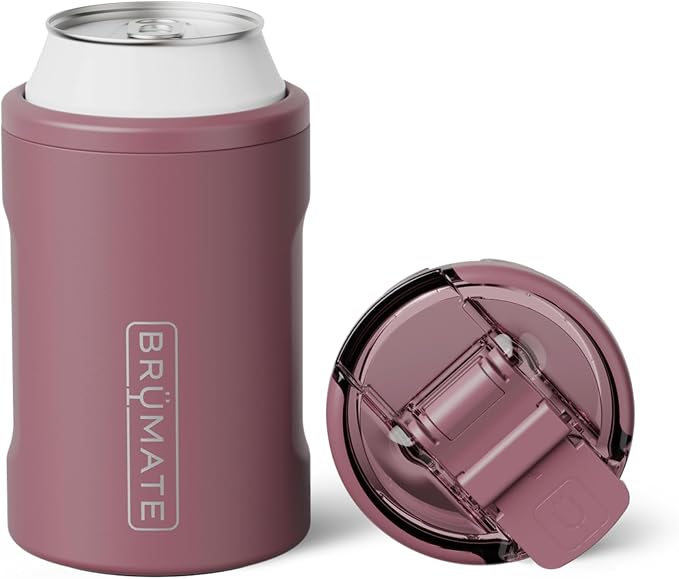 BrüMate Hopsulator Duo 2-in-1 Can Cooler Insulated for Cans + 100% Leak Proof Tumbler with Lid | Can Insulated for Hard Seltzer, Beer, Soda and Energy Drinks