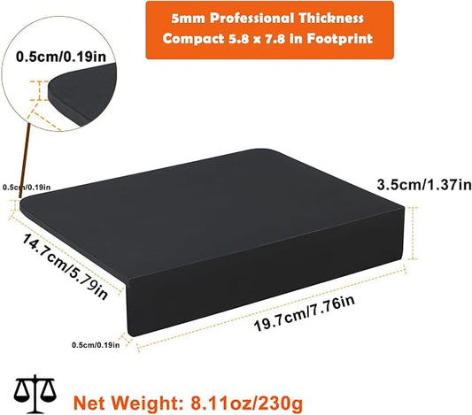 Minimalist Silicone Espresso Tamping Mat for Home Baristas | 5mm Thick Edge Drop Pad for Countertop Protection, Bottomless Portafilter Compatible Coffee Station Accessory, Easy Wash