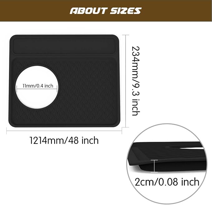 Espresso Machine Tamping Mat Accessories Compatible with Breville 870/880 | Black Espresso Tamper Mat, Food Grade Silicone, Non-Slip, Waterproof Heat Resistant