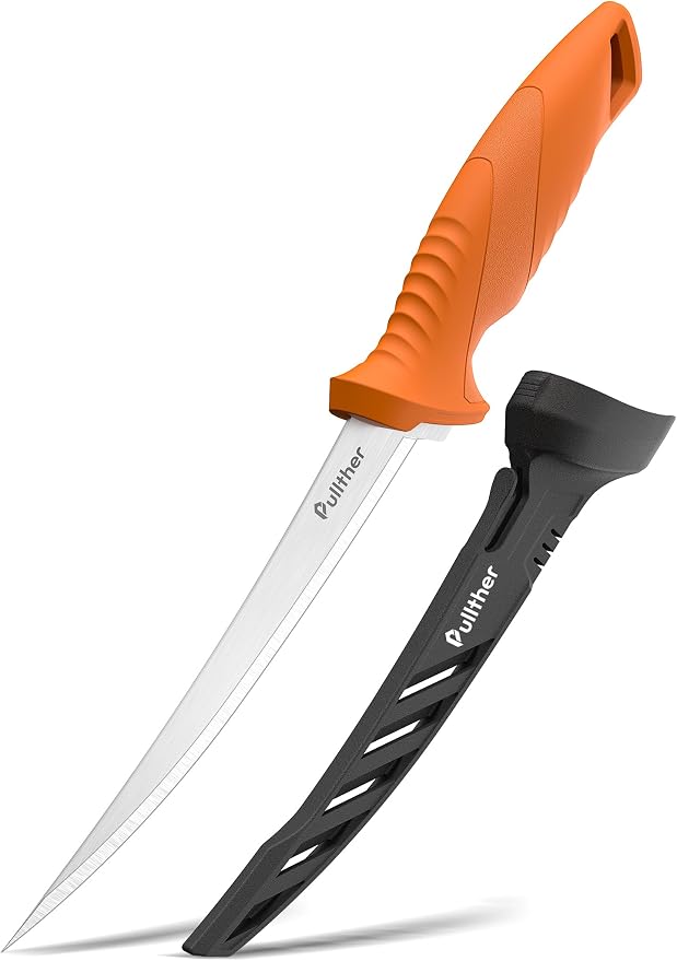 7 In Fillet Knife for fish,Stainless Steel Fishing Knife | Fishing Gear with Protective Sheath