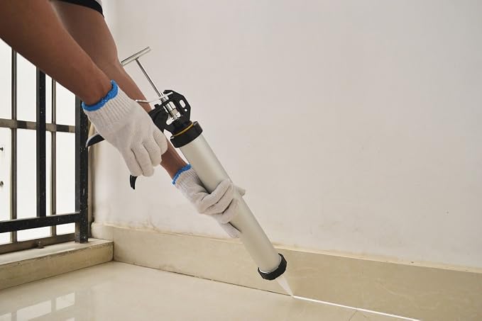 600ml Caulking Gun with Aluminum Barrel for 10oz/20oz Sausage Pack,10oz Cartridge and Bulk Application