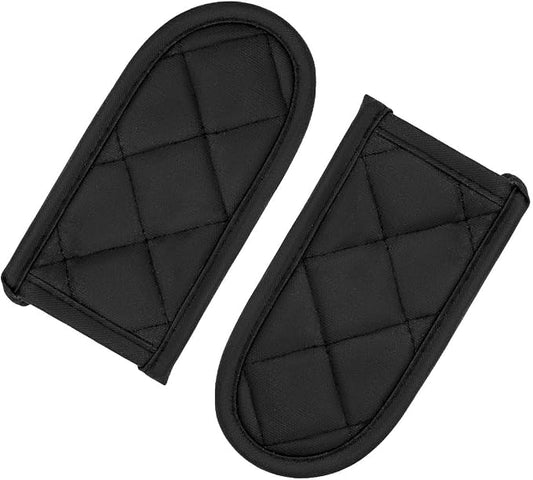 Evoio Cast Iron Skillet Pot Pan Hot Handle Holder Covers (2-Pack Black) | Pot Handle Covers Heat Resistant Pot Skillet Hot Handle Sleeves Mitt Cover for Kitchen, BBQ and Baking Cookware