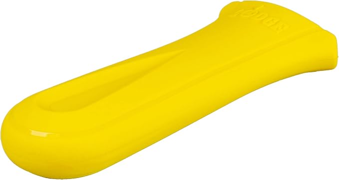 Lodge Deluxe Silicone Hot Handle Holder - Dishwasher Safe Hot Handle Holder Designed for Lodge Cast Iron Skillets 9 Inches+ w/Keyhole Handle - Reusable Heat Protection Up to 550° - Sunflower