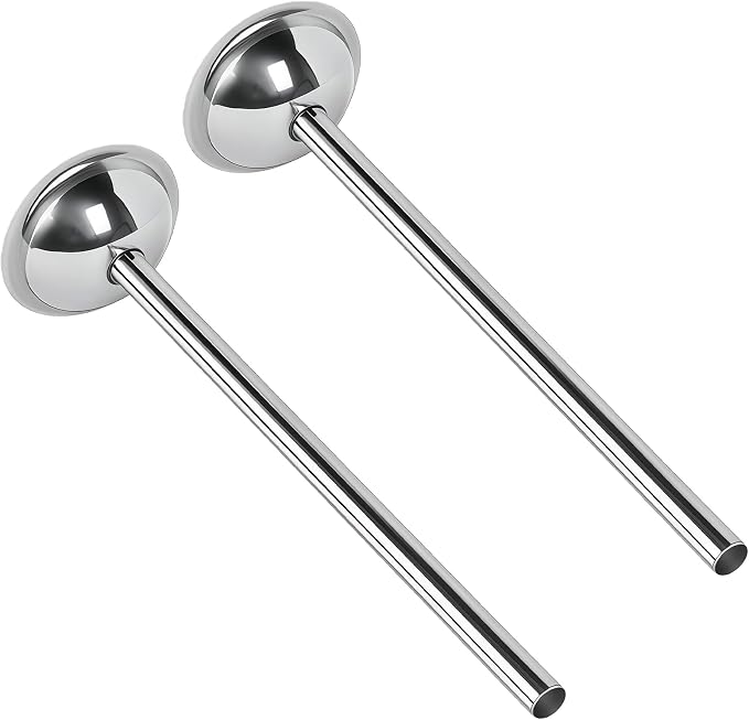 2-Pack 10mm Stainless Steel Sausage Stuffing Tubes for #5 Sausage Stuffer | Fit to Homemade Snack Sticks & Breakfast Links, Slim Sausage Stuffing Horn，For Manual/Electric Meat Sausage Stuffer